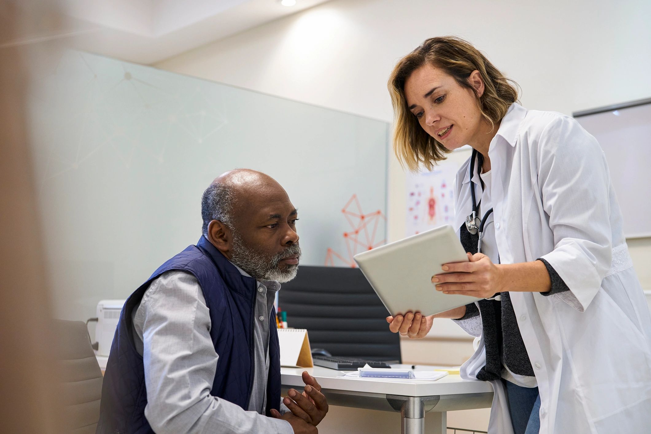 Doctor discussing treatment options with a patient